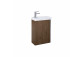 Set wall mounted cabinet z umywalką Elita Tiny, 45cm, 1 doors, walnut lincoln/antracyt mat