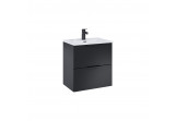 Set cabinet z umywalką Elita Street Plus, 50cm, 2 szuflady, black mat
