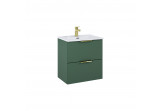 Set cabinet z umywalką Elita Street Plus, 50cm, 2 szuflady, forest green mat
