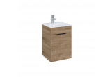 Set cabinet z umywalką Elita Qubo Plus, 40cm, 1 doors, oak canela