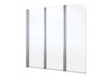 Parawan nawannowy Oltens Blanda, 120x140cm, 3-częściowy, glass transparent, profil chrome