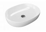 Countertop washbasin Actima Jima 60 - 61,5x41,5 cm without overflow, white