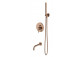 Set bath-shower Omnires Y, concealed, spout 21cm, 2 wyjścia wody, czarno-gold