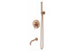 Set bath-shower Omnires Y, concealed, spout 21cm, 2 wyjścia wody, czarno-gold