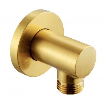 Shut-off valve Omnires, with handle na słuchawkę, square rosette, gold szczotkowany