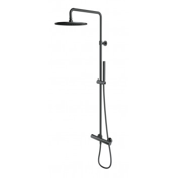 Set bath-shower Omnires Y, concealed, spout 21cm, 2 wyjścia wody, grafit