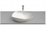 Countertop washbasin Roca Ohtake, 55x38,5cm, without overflow, FINECERAMIC, pearl