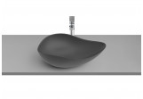 Countertop washbasin Roca Ohtake, 55x38,5cm, without overflow, FINECERAMIC, onyx