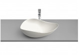 Countertop washbasin Roca Ohtake, 55x38,5cm, without overflow, FINECERAMIC, beżowy