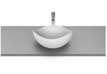 Countertop washbasin Roca Ohtake, 38x38cm, without overflow, FINECERAMIC, white mat