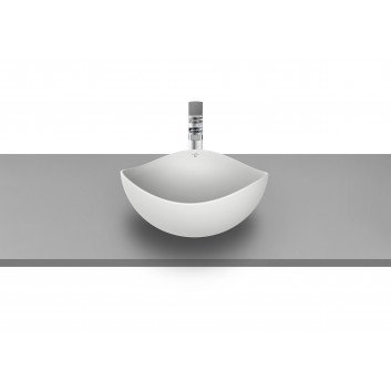 Countertop washbasin Roca Ohtake, 55x38,5cm, without overflow, FINECERAMIC, white shine