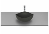 Countertop washbasin Roca Ohtake, 38x38cm, without overflow, FINECERAMIC, onyx