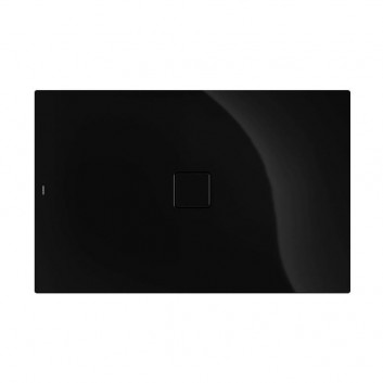 Shower tray prostokąty Kaldewei Conoflat, 120x100cm, enamelled steel, obniżony nośnik styropianowy, black