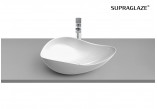 Countertop washbasin Roca Ohtake, 55x38,5cm, without overflow, FINECERAMIC, Supraglaze, white shine