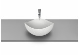 Countertop washbasin Roca Ohtake, 38x38cm, without overflow, FINECERAMIC, Supraglaze, white shine