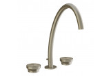3-hole washbasin faucet Gessi Origini, standing, height 362mm, korek automatyczny, chrome