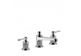 3-hole washbasin faucet Gessi Venti20, standing, height 107mm, korek automatyczny, chrome