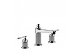 3-hole washbasin faucet Gessi Venti20, standing, height 155mm, without pop, chrome