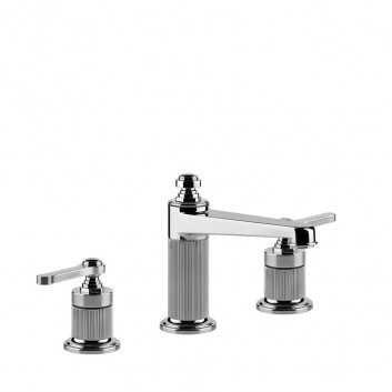 3-hole washbasin faucet Gessi Venti20, standing, height 155mm, korek automatyczny, chrome