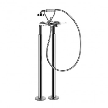 Freestanding bath mixer Gessi Origini, 2 wyjścia wody, Shower set, chrome