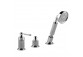 3-hole bath mixer Gessi Origini, standing, bez wylewki, 2 wyjścia wody, Shower set, chrome