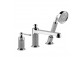 3-hole bath mixer Gessi Venti20, standing, bez wylewki, 2 wyjścia wody, Shower set, chrome