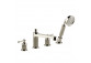 4-hole bath mixer Gessi Venti20, standing, spout 190mm, 2 wyjścia wody, Shower set, chrome