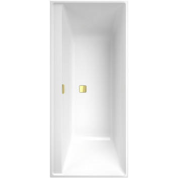 Bathtub rectangular Villeroy & Boch Collaro, 170x75cm, gold osprzęt, Weiss Alpin
