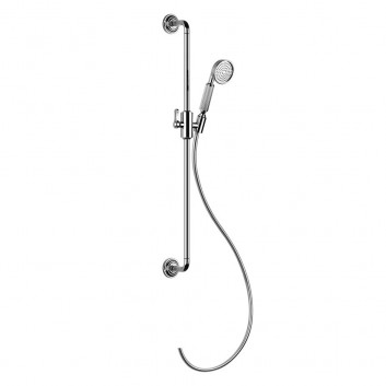 Shower set Gessi Venti20, wall mounted, rail z handshower, wężem 150cm i przyłączem kątowym, chrome