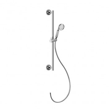 Shower set Gessi Venti20, wall mounted, rail z handshower, wężem 150cm i przyłączem kątowym, chrome