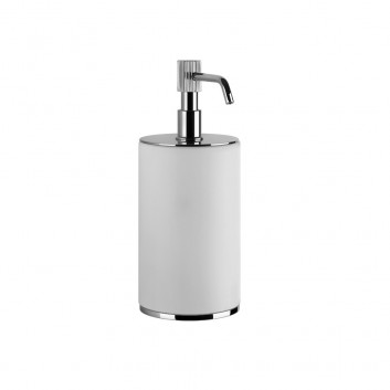 Soap dispenser Gessi Venti20, wall mounted, white, finish chrome