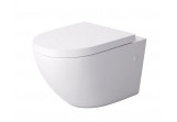 Wall-hung wc WC Massi, 48x36cm, bezkołnierzowa, with soft-close WC seat Duro Decos, white