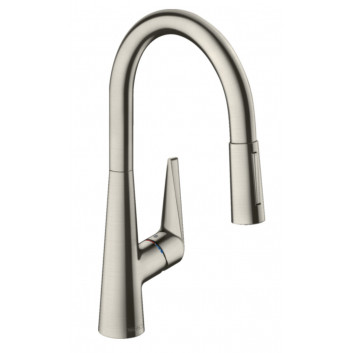 Kitchen faucet Hansgrohe Talis M54, single lever, height 435mm, pull-out spray, 1jet, sBox, chrome