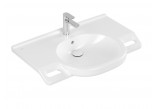 Washbasin dla osób niepełnosprawnych Villeroy & Boch ViCare, 81x56cm, overflow, battery hole, Weiss Alpin