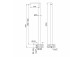 Washbasin faucet Bruma Avalon, freestanding, height 1210mm, chrome