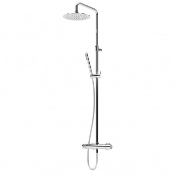 Shower column Bruma Avalon, wall mounted, 2 wyjścia wody, overhead shower 250mm, chrome
