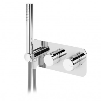 Thermostatic mixer shower Bruma Avalon, concealed, 2 wyjścia wody, with shower set Venus, chrome