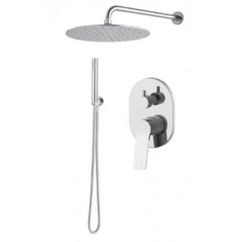 System shower Vema Oten, concealed, 2 wyjścia wody, overhead shower 20cm, chrome