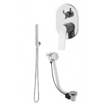 System shower Demm Shine, concealed, 2 wyjścia wody, spout 15cm, chrome