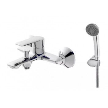 Mixer bath and shower Demm Shine, wall mounted, 2 wyjścia wody, Shower set, chrome