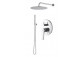 System shower Demm Shine, concealed, 2 wyjścia wody, overhead shower 20cm, chrome