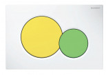 Flushing plate Geberit Sigma01, dwudzielny, white, flush plates yellow i green