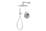 System shower Vema Ayas Steel, concealed, 2 wyjścia wody, overhead shower 25cm, inox