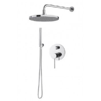 System shower Vema Ayas Steel, concealed, 2 wyjścia wody, overhead shower 25cm, inox