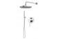 System shower Vema Ayas Steel, concealed, 2 wyjścia wody, overhead shower 25cm, inox