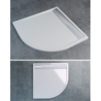 Brodzik SanSwiss Ila półokrągły 900x900mm, biały- sanitbuy.pl