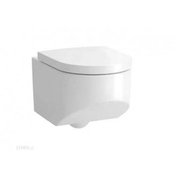 Wall-hung wc WC Laufen Kartell by Laufen, 54,5x37cm, bezkołnierzowa, round, white