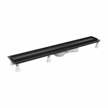 Omnires Lowfix drain prysznicowy 80 cm liniowy black