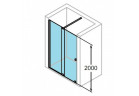 Door sliding Huppe Xtensa Pure Walk-In 1201 - 1400 mm, left, 1-piece, el. stały, transparent Anti-Plaque - Black Edition