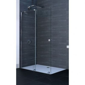 Door sliding Huppe Xtensa Pure Walk-In 1201 - 1400 mm, right, 1-piece, el. stały, transparent Anti-Plaque - Black Edition